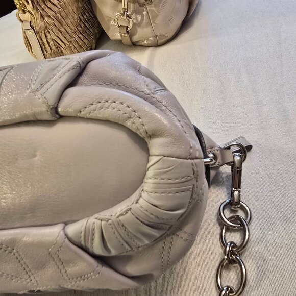 Coach 2011 NWT NEW Sophia Leather Gathered Taupe Satchel Shoulder Bag & Dust Bag - Picture 13 of 14